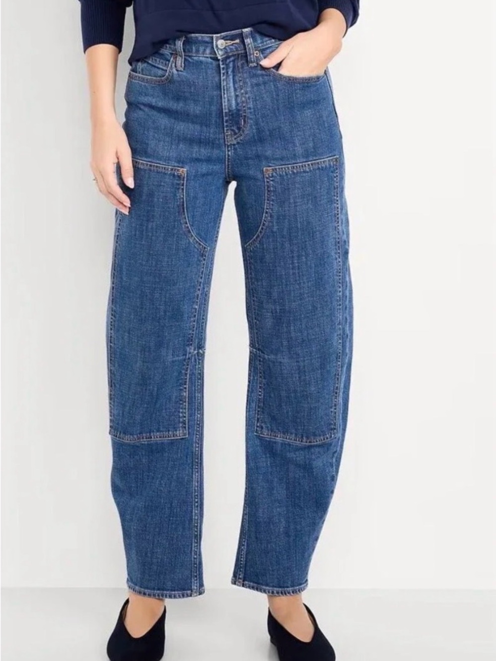 Old Navy Patchfront Barrel Jeans